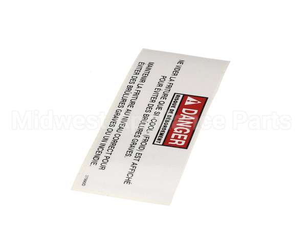 37990 Henny Penny Label - Danger Shortening, Fre