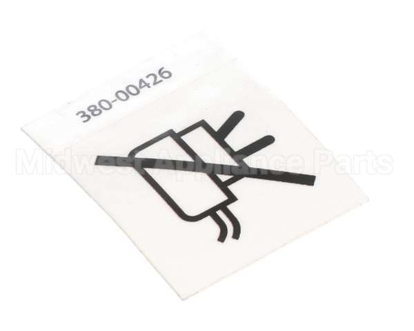 380-00426 Grindmaster Cecilware Label,Caution,Damaged Plug