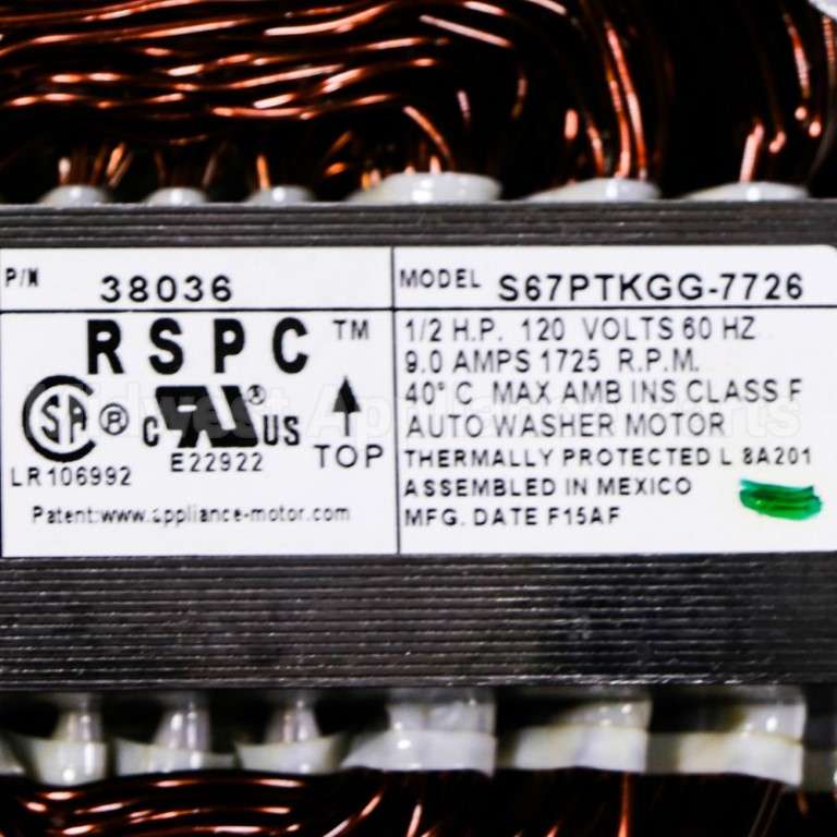 38036P Speed Queen Kit Motor 115V/60Hz 1Sp