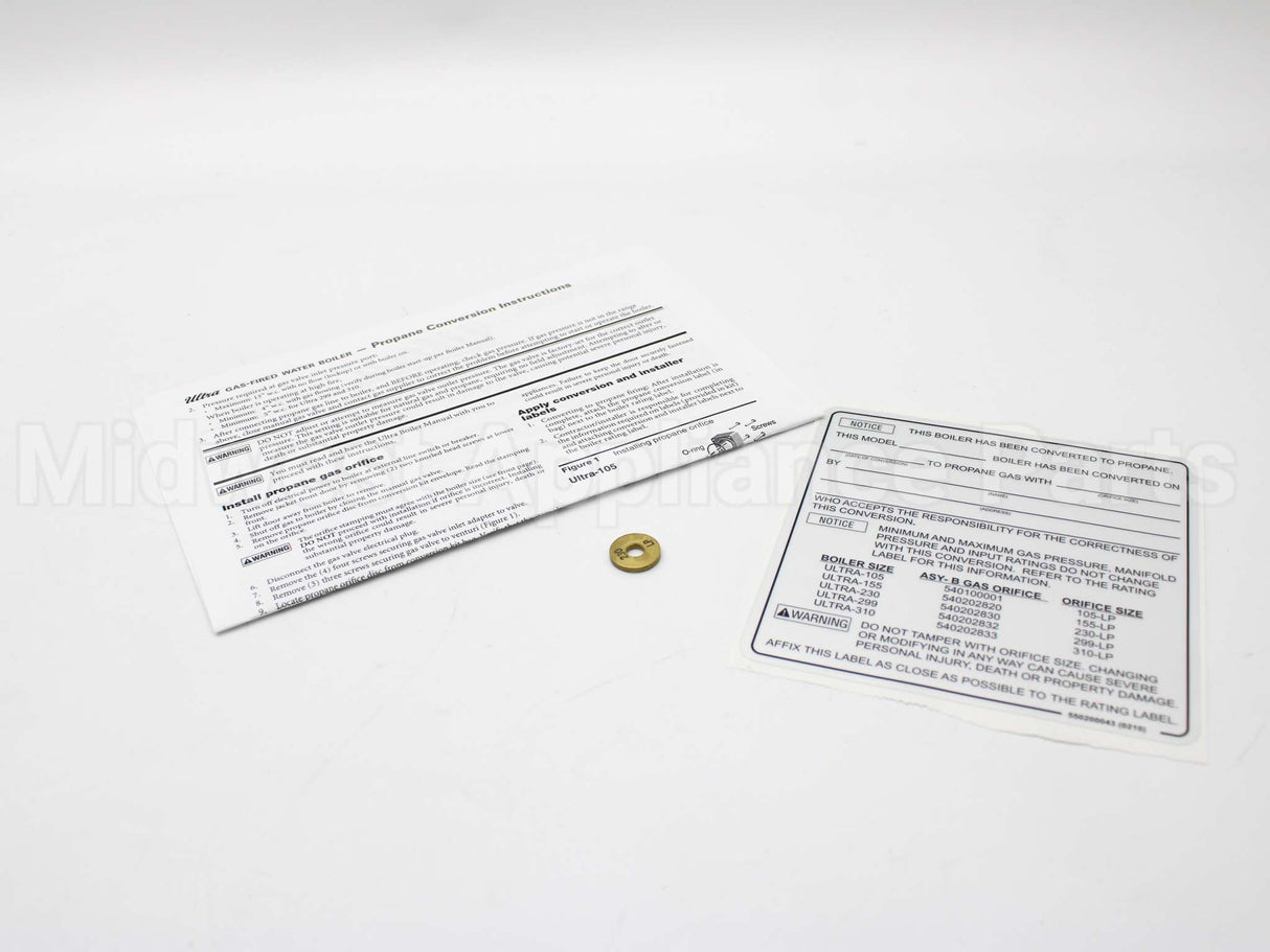 383-500-120 Weil Mclain Kit-R Nat To Lp Conv 230