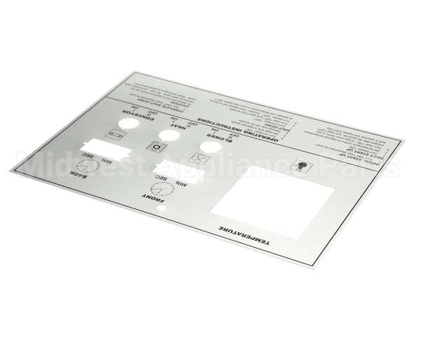 39464 Middleby Label,Control Face Ps570/555