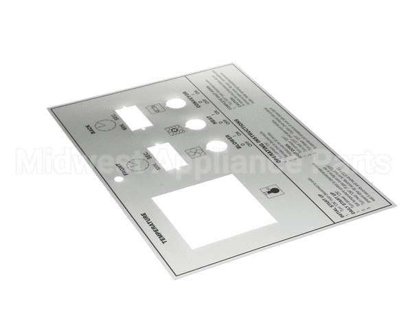 39464 Middleby Label,Control Face Ps570/555