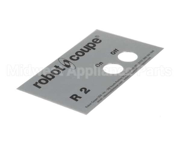 400538 Robot Coupe Front Data Plate