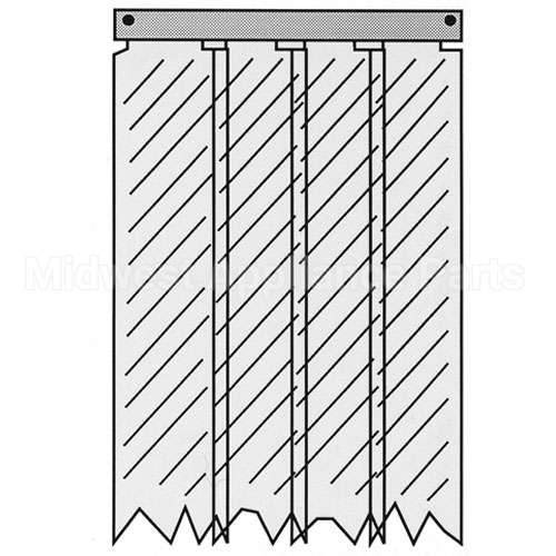 401SA6043184 Compatible Kason Kason - 401Sa6043184 Strip Curtain, 31 X 84