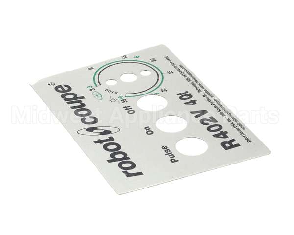 408006 Robot Coupe Data Plate R402V