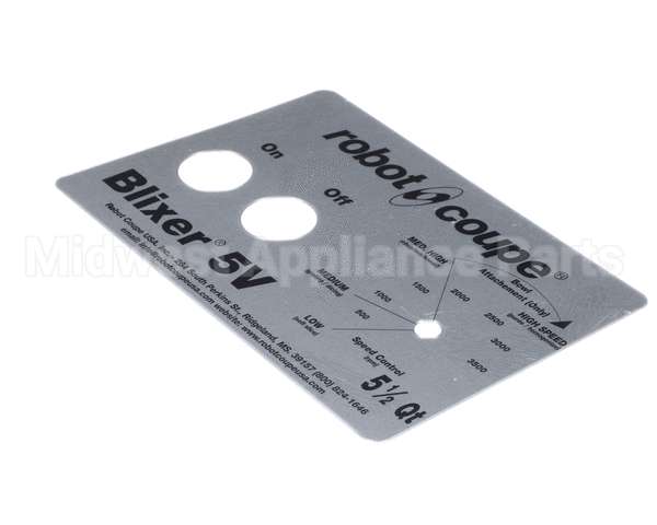 408089 Robot Coupe Front Plate Blixer 5Vv