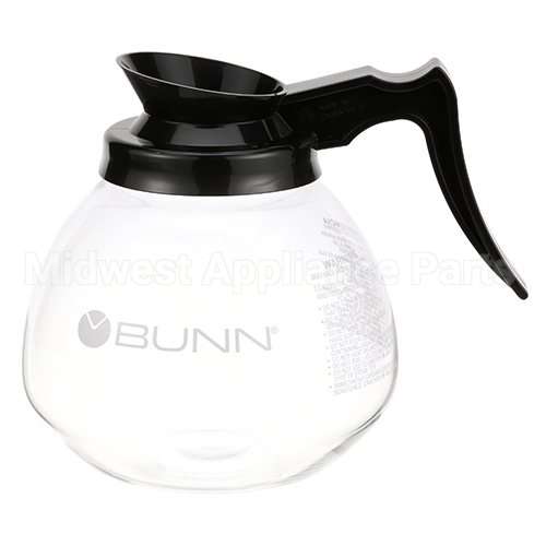 42400-0101 Compatible Bunn Decanter, Glass-Blk 12Cup 1Pk