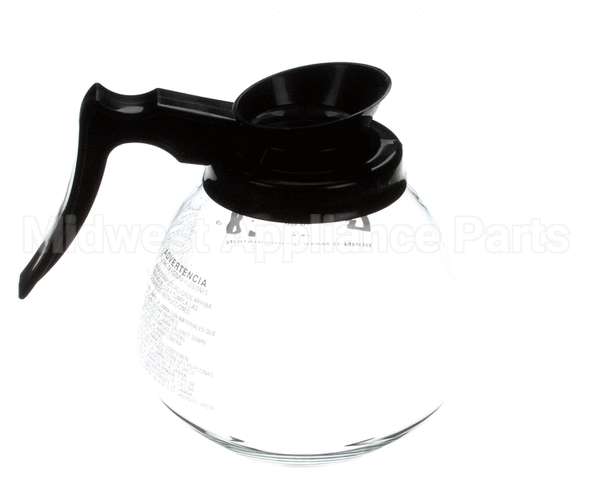 42400.0103 Bunn Decanter,Glass-Blk 12C 3/Cs