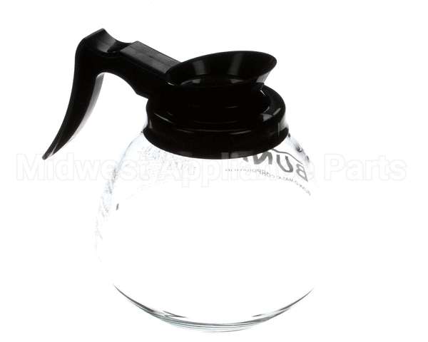 42400.0103 Bunn Decanter,Glass-Blk 12C 3/Cs
