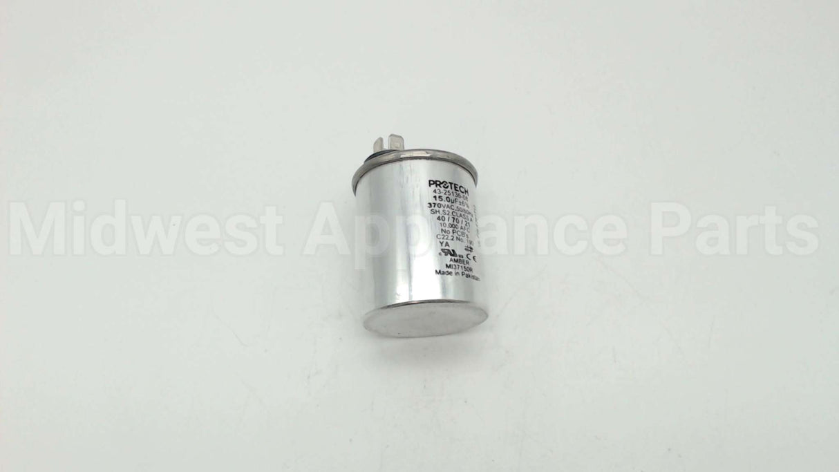 43-25136-08 Rheem-Ruud 15Mfd 370V Round Run Capacitor