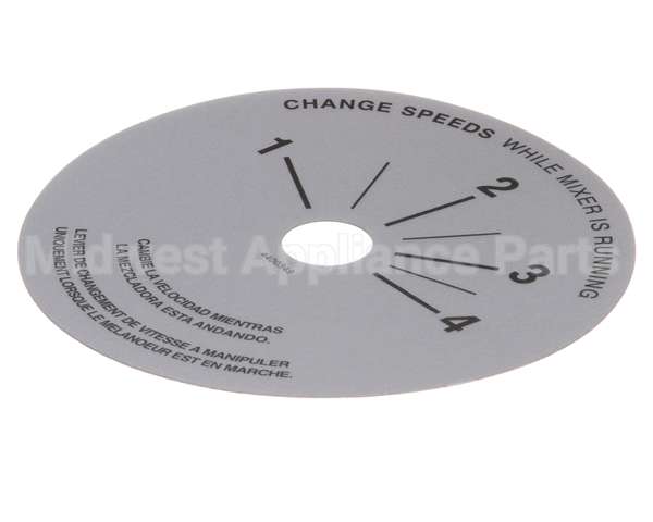 4400349 Univex Label,Srm20-40 Speed Control (98)(P)