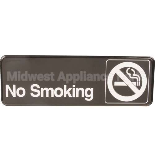 4513 Compatible Traex Sign, No Smoking, Black, 3X9"
