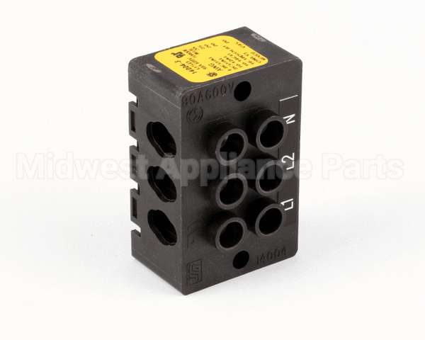 4622 Nieco Terminal Block, 3 Pole, 90 Amp, 600V