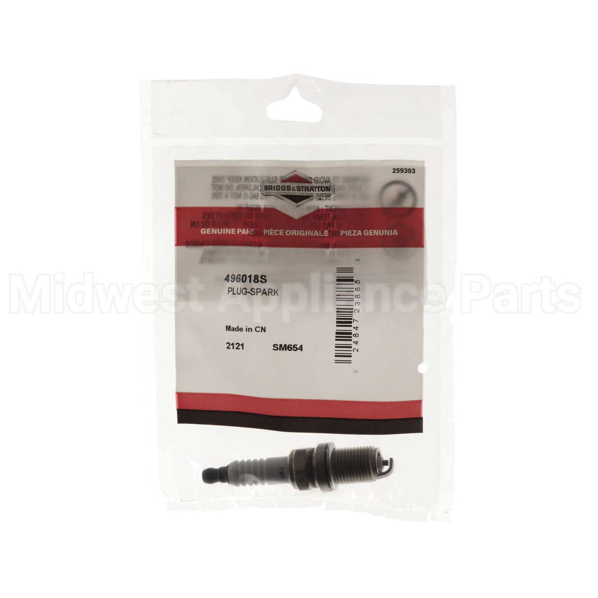 496018S Briggs & Stratton Plug-Spark