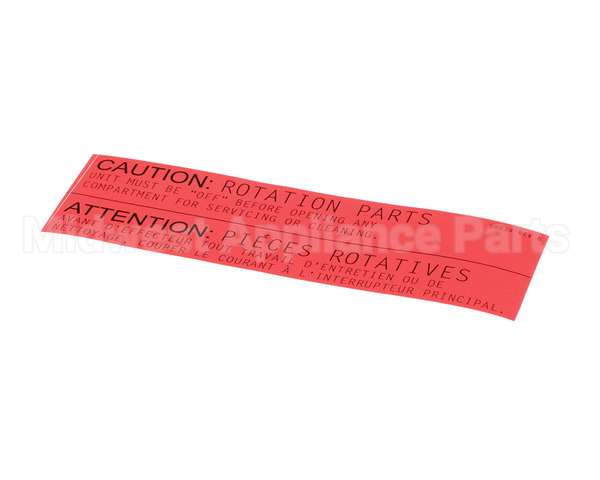 50039 Middleby Label,Caution Rotating Pt Us/Can