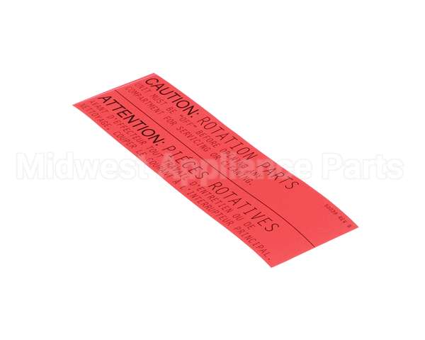 50039 Middleby Label,Caution Rotating Pt Us/Can