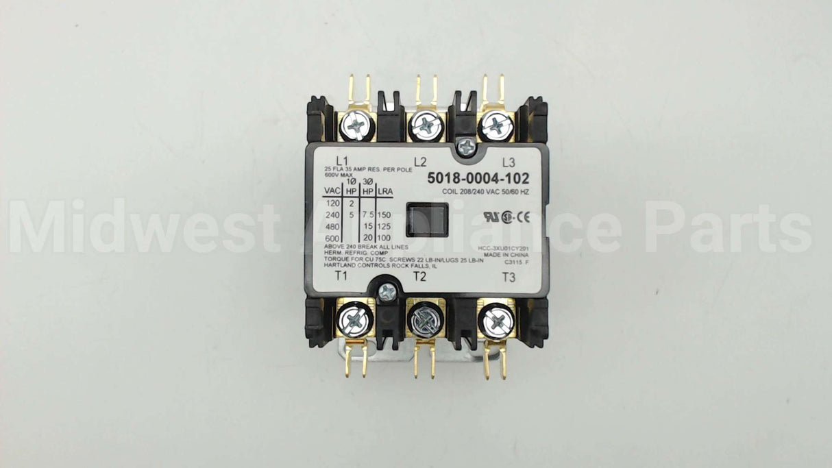 5018-0004-102 Marley Engineered Products 25A 3P 208/240V Contactor
