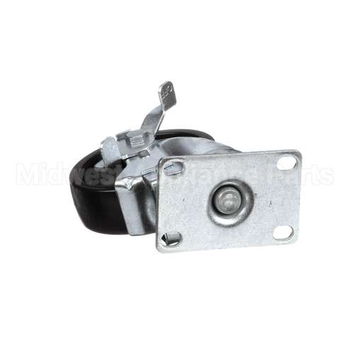 50212 Continental Refrigeration Caster, Flat Plate (4" W/ Brake) (5-1/8"