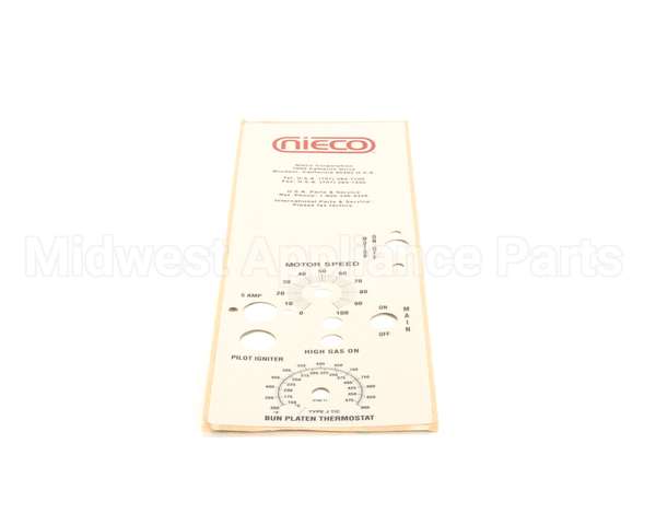 5146-11 Nieco Label, Control Box (6/824Bgt,930/950G)