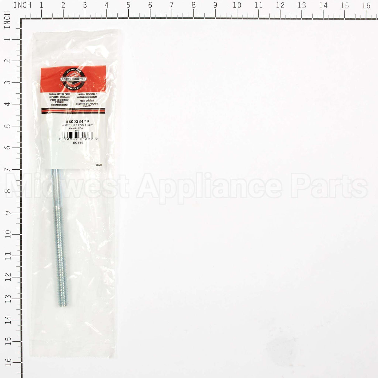 5600284YP Briggs & Stratton Asmy Lift Rod & Nut