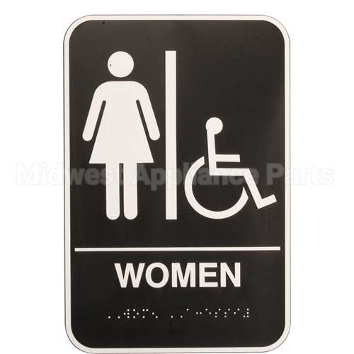 5630 Compatible Vollrath Sign Women 6X9 Braile