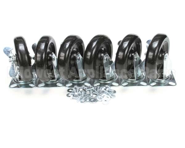 57785 Perlick Caster Kit, Set Of 6, 6 1/8