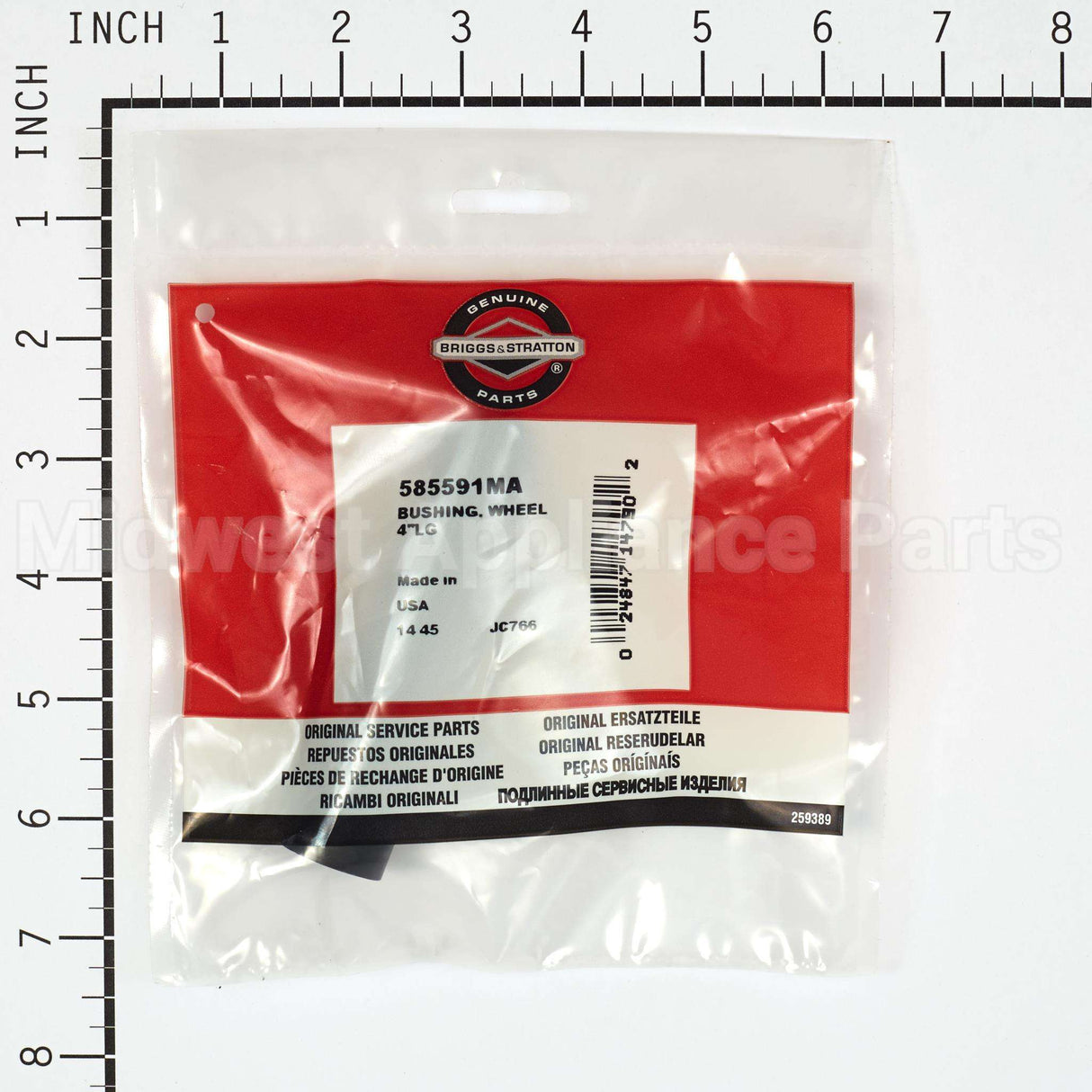 585591MA Briggs & Stratton Bushing Wheel 4Lg"