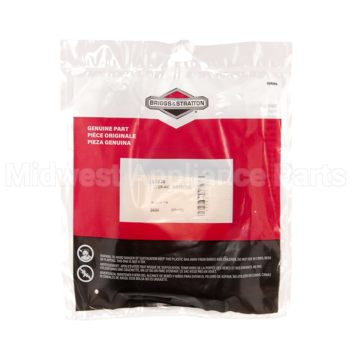 595030 Briggs & Stratton Filter-A/C Cartridge