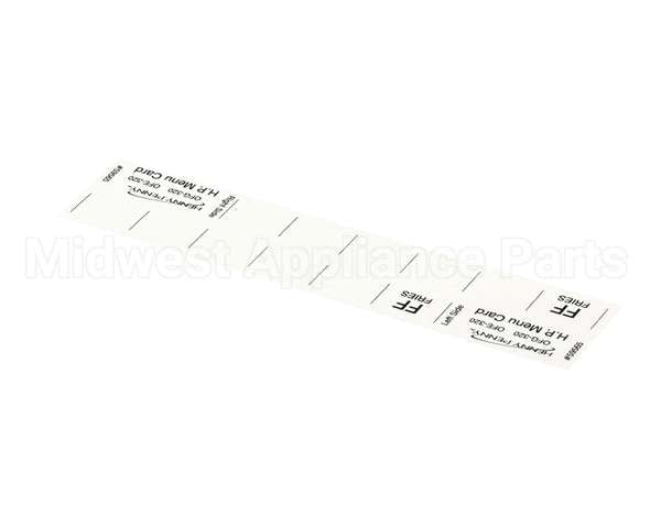 59565 Henny Penny Menu Card - Hp Gm