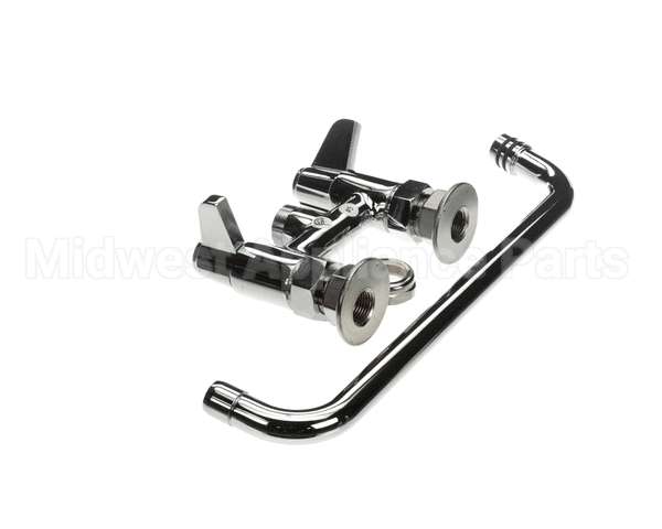 5F-4DLX12 T&S Brass Faucet Deck Mount 4 Centers 12 Swing