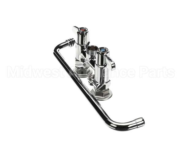5F-4DLX14 T&S Brass Faucet, Deck Mount, 4 Centers, 14 Swing