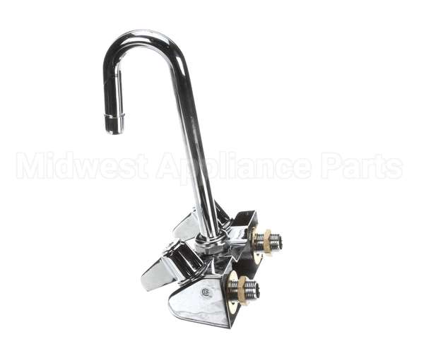 5F-4WLX03 T&S Brass Equip 4 Wall Mount Faucet W/ 3 Swivel Go