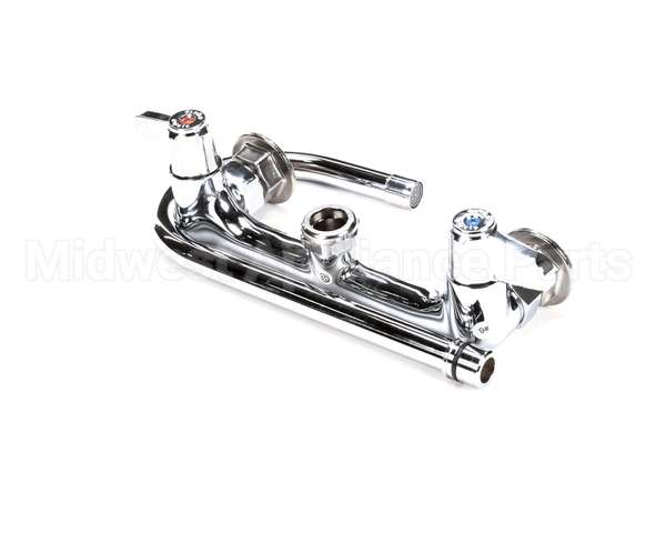 5F-8WLX05 T&S Brass Faucet Wall Mount 8 Centers 512 Swi