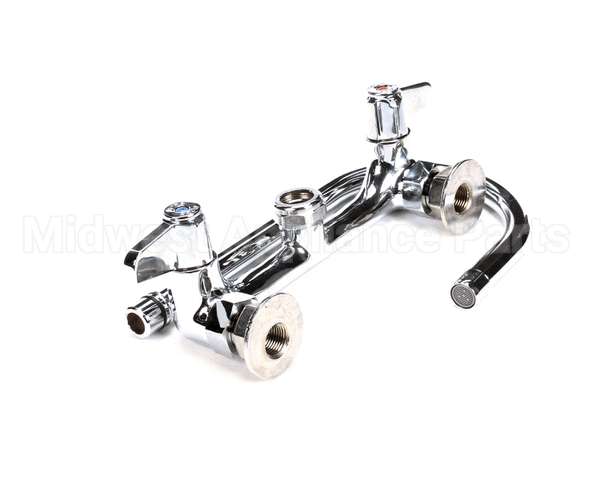 5F-8WLX05 T&S Brass Faucet Wall Mount 8 Centers 512 Swi