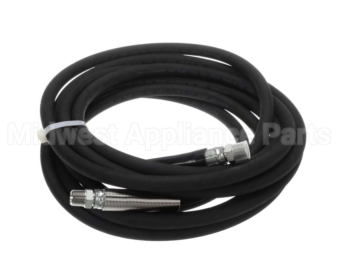 5HR-2HSE-25 T&S Brass 3/8 X 25' Equip Hose, Black, Medium Pres