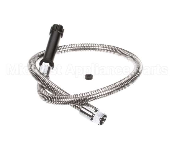 5HSE44 T&S Brass Hose, 44 Flex Stainless Steel, Black Han