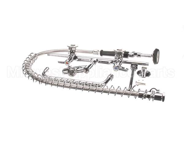 5PR-8W10 T&S Brass Pre-Rinse, Wall Mount Base, 8 Centers, 6