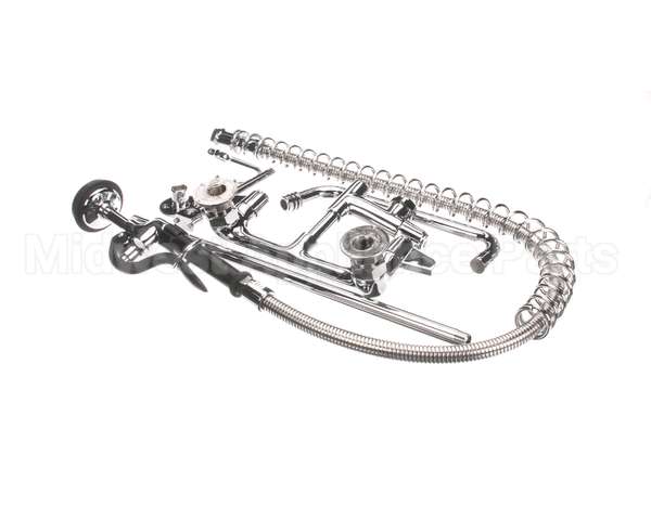 5PR-8W10 T&S Brass Pre-Rinse, Wall Mount Base, 8 Centers, 6