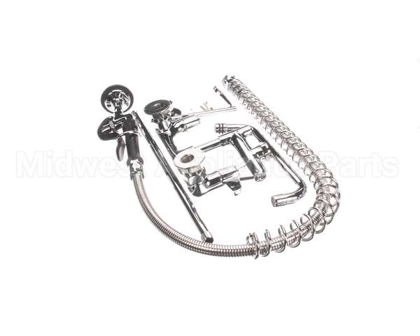 5PR-8W10 T&S Brass Pre-Rinse, Wall Mount Base, 8 Centers, 6