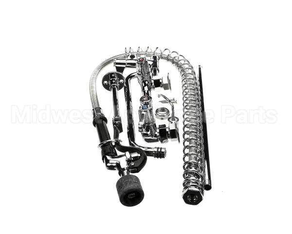5PR-8W12-C T&S Brass Pre-Rinse Unit: 8 Wall Mount, Low-Flow S