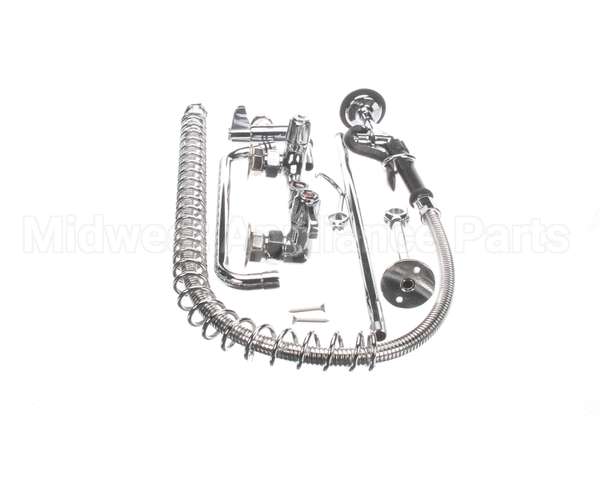 5PR-8W12 T&S Brass Pre-Rinse, Wall Mount Base, 8 Centers, 6