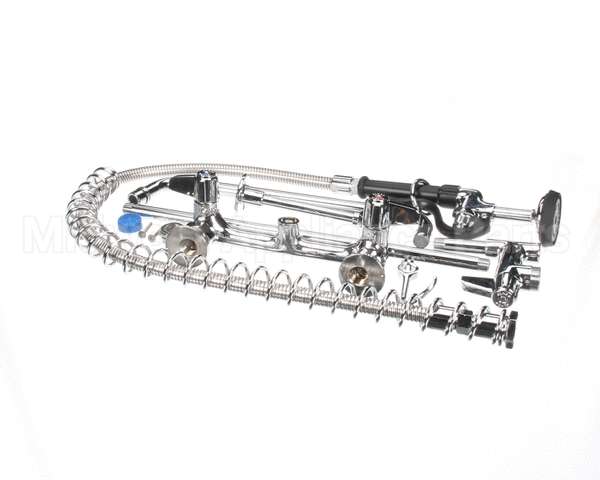 5PR-8W14 T&S Brass Pre-Rinse, Wall Mount Base, 8 Centers, 6