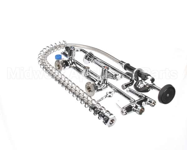 5PR-8W14 T&S Brass Pre-Rinse, Wall Mount Base, 8 Centers, 6