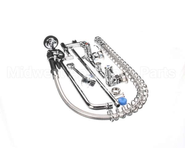 5PR-8W14 T&S Brass Pre-Rinse, Wall Mount Base, 8 Centers, 6