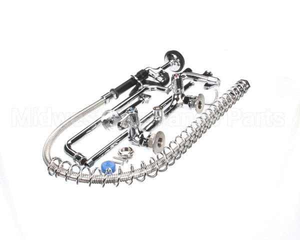 5PR-8W14 T&S Brass Pre-Rinse, Wall Mount Base, 8 Centers, 6