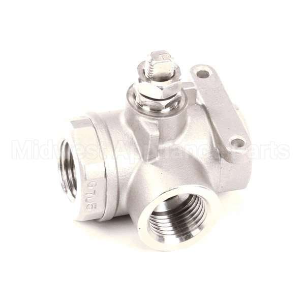 60207501 Compatible Pitco Ballvalve, 3-Way, S/S, 1/2"Npt