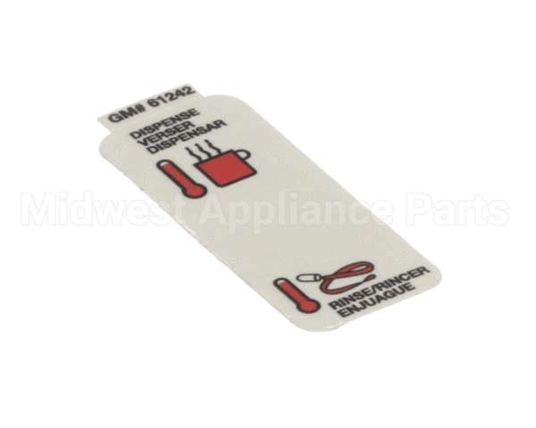 61242 Grindmaster Cecilware Label, Flush On/Off
