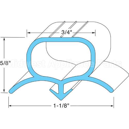 62806 Compatible Prince Castle Gasket, Hopper 10" X 18 1/2"