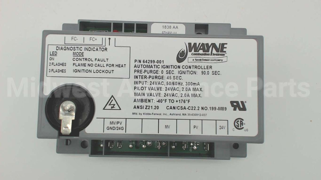 64299-001 Wayne Combustion Ignition Control