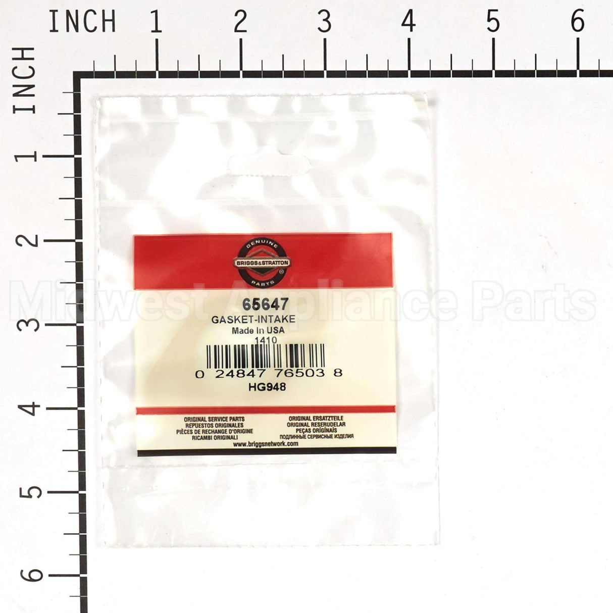 65647 Briggs & Stratton Gasket-Intake